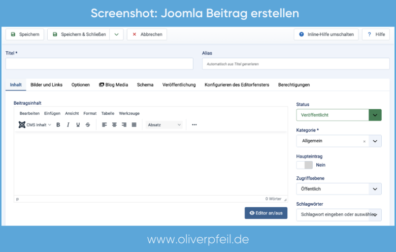Joomla Website erstellen