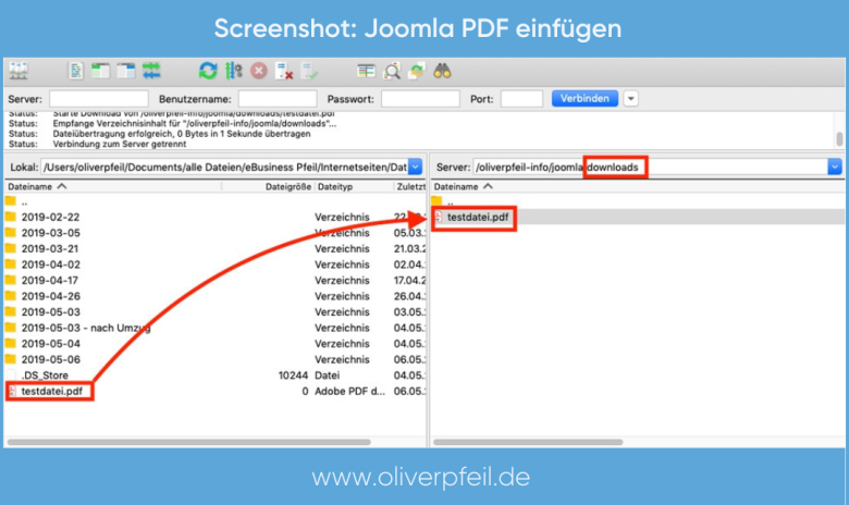 Joomla PDF hochladen