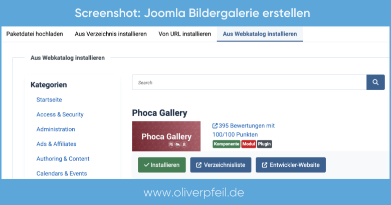 Joomla Bildergalerie erstellen