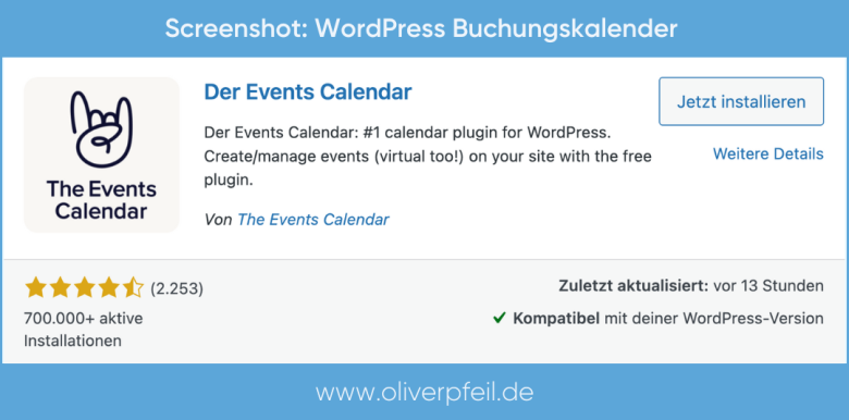 WordPress Kalender Plugin