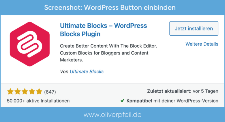 WordPress Button einfügen