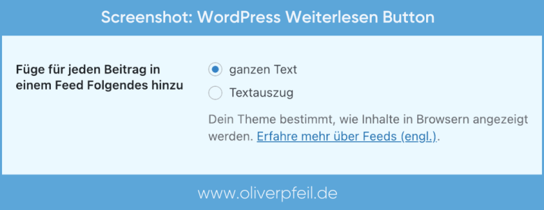 WordPress Weiterlesen Button