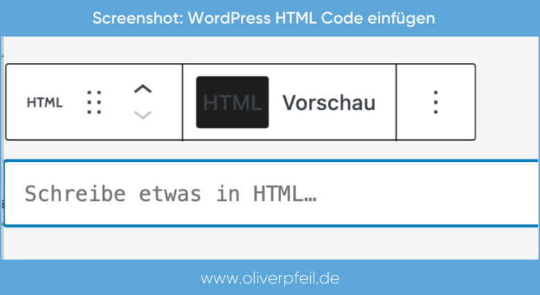 WordPress HTML Code einfügen