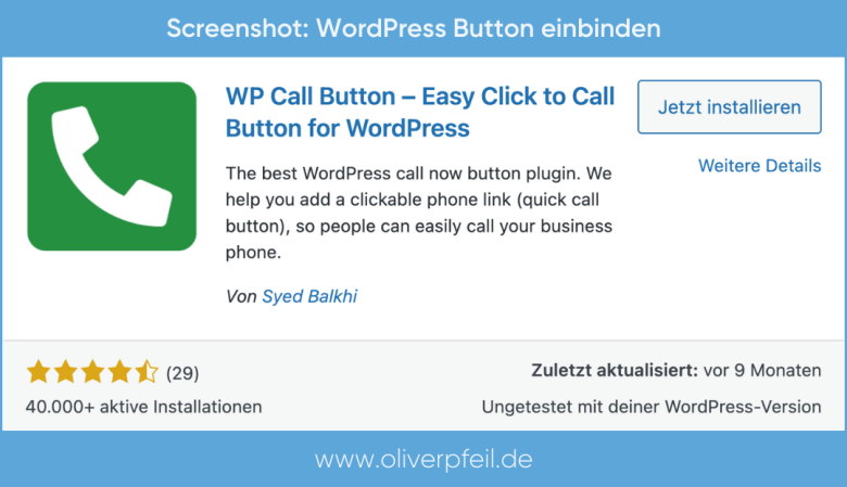 WordPress Button einfügen
