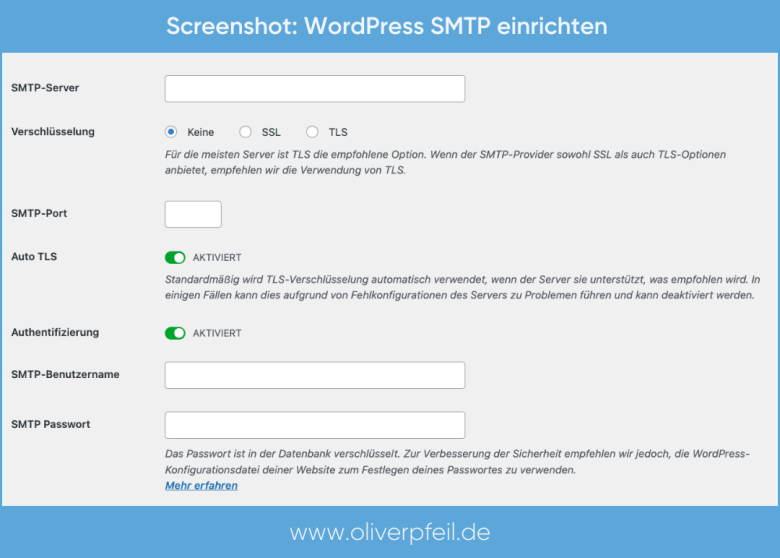WordPress SMTP einrichten