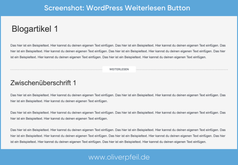 WordPress Weiterlesen Button