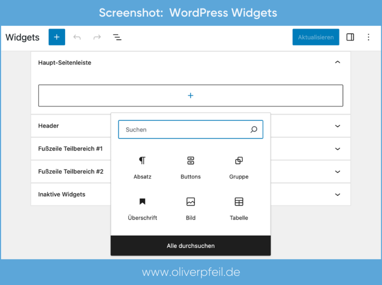WordPress Widgets erstellen