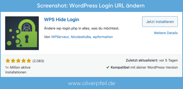 WordPress Login URL ändern
